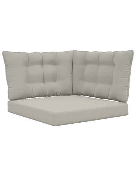 Cuscino per divano da esterno 3 pcs Grigio Poliestere