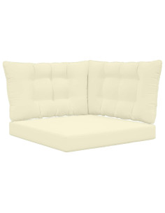 Cuscino per divano da esterno 3 pcs Crema Poliestere 2
