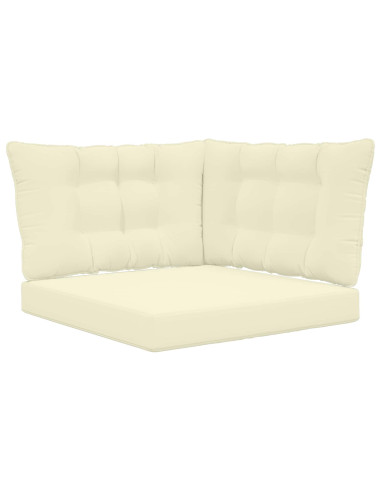 Cuscino per divano da esterno 3 pcs Crema Poliestere