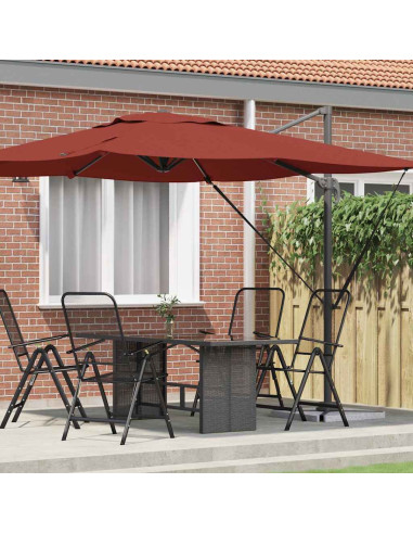Parasol Roma Rosso 286 x 284 x 265 cm Alluminio e Poliestere