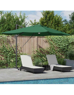 Ombrellone Verde 351 x 250 x 253 cm Poliestere e Alluminio