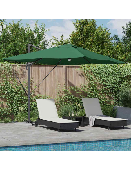 Ombrellone Verde 351 x 250 x 253 cm Poliestere e Alluminio