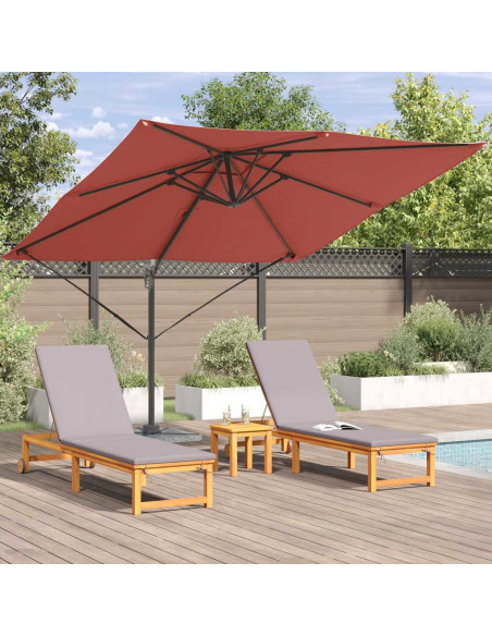 Parasol Roma Rosso 286 x 284 x 265 cm Alluminio e Poliestere