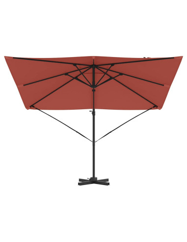 Parasol Roma Rosso 286 x 284 x 265 cm Alluminio e Poliestere