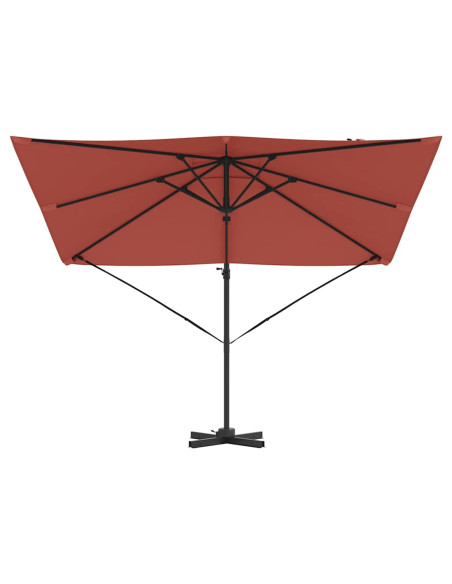 Parasol Roma Rosso 286 x 284 x 265 cm Alluminio e Poliestere