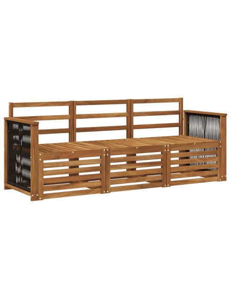 Set divani 3 pcs Legno di Acacia Massello