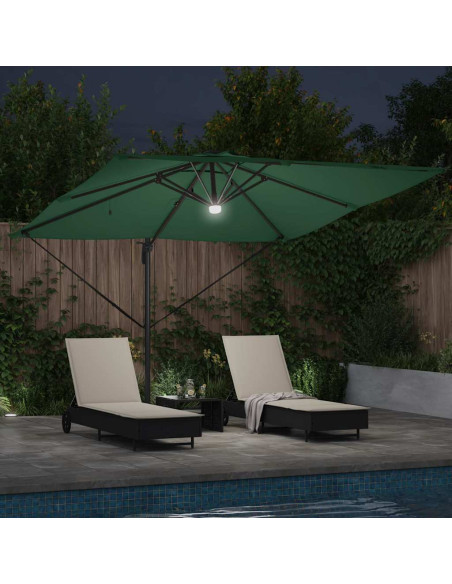 Parasol Roma Verde 286 x 284 x 270 cm Alluminio e Poliestere