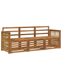 Set divani 3 pcs Legno di Acacia Massello