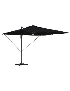 Parasol Roma Nero 286 x 284 x 270 cm Alluminio e Poliestere 2