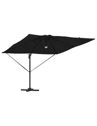 Parasol Roma Nero 286 x 284 x 270 cm Alluminio e Poliestere