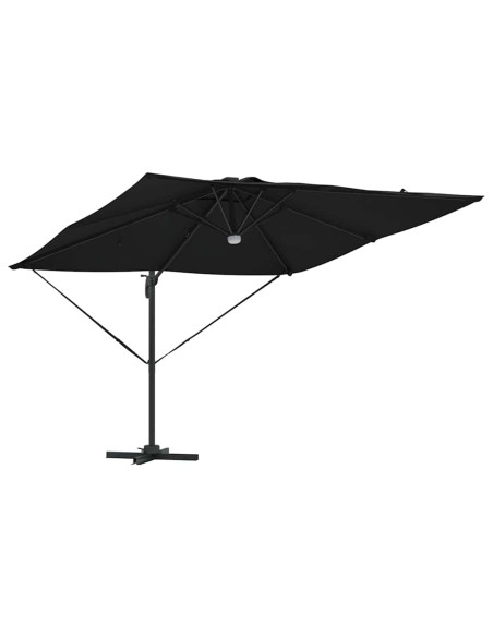 Parasol Roma Nero 286 x 284 x 270 cm Alluminio e Poliestere