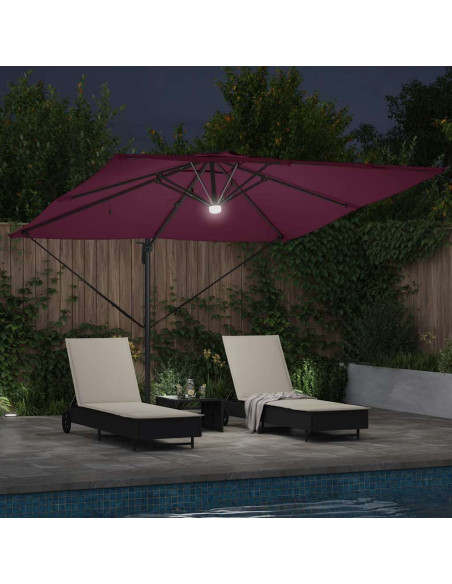 Parasol Roma Rosso 286 x 284 x 270 cm Alluminio e Poliestere