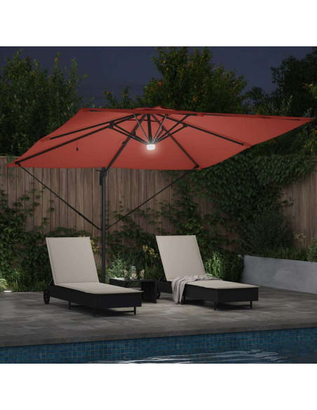 Parasol Roma Rosso 286 x 284 x 270 cm Alluminio e Poliestere