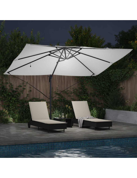 Ombrellone Sabbia 351 x 250 x 253 cm Poliestere e Alluminio