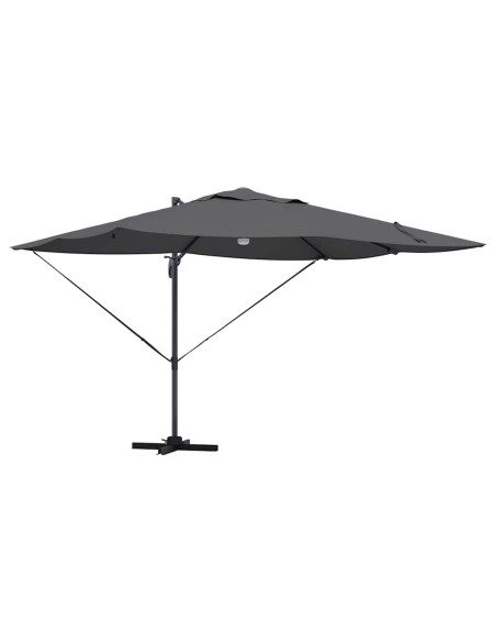 Ombrellone Antracite 351 x 250 x 253 cm Poliestere e Alluminio