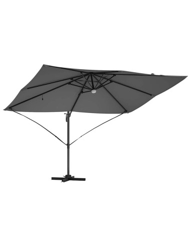 Ombrellone Antracite 351 x 250 x 253 cm Poliestere e Alluminio