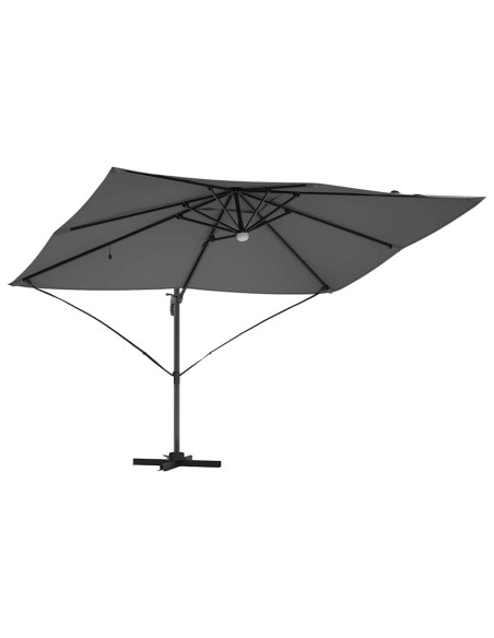 Ombrellone Antracite 351 x 250 x 253 cm Poliestere e Alluminio