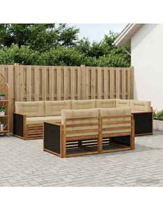 Set di divani da esterno con cuscino 7 pcs