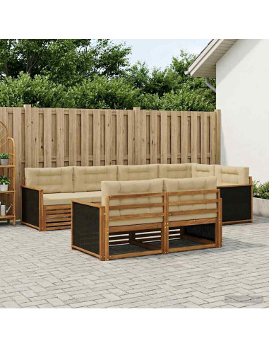 Set di divani da esterno con cuscino 7 pcs