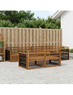 Set di divani da esterno 7 pcs Naturale
