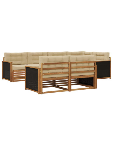 Set di divani da esterno con cuscino 7 pcs