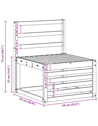 Set divani 3 pcs Legno di Acacia Massello