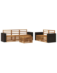 Set divani Legno di Acacia Massello