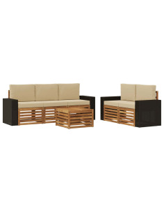 Set divani Legno di Acacia Massello