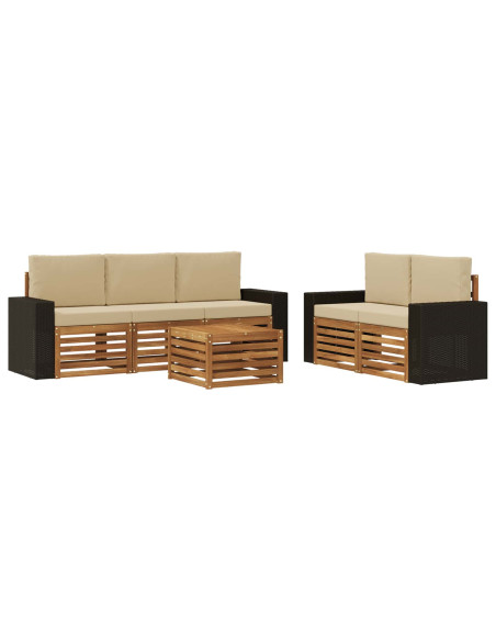 Set divani Legno di Acacia Massello