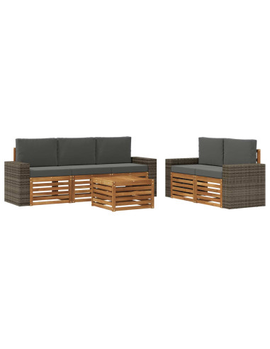 Set divani Legno di Acacia Massello