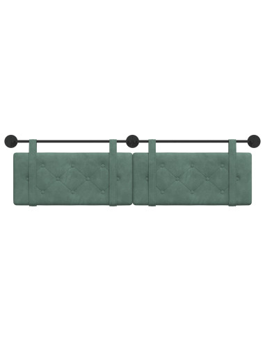 Testata appesa Verde Mare 190 x 55 x 5 cm Velluto