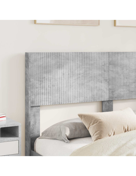 Struttura del letto con stoccaggio e testata Grigio Cemento