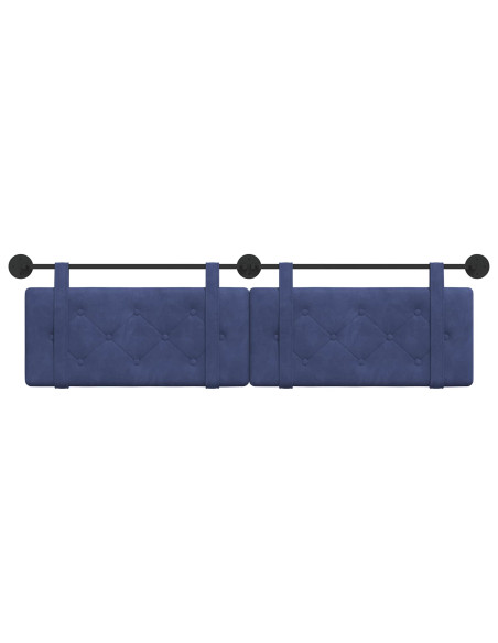 Testata appesa Blu Polizia 190 x 55 x 5 cm Velluto