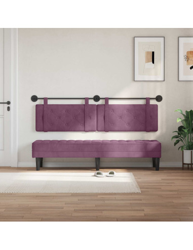 Testata appesa Montaggio a parete Viola 190 x 55 x 5 cm Velluto