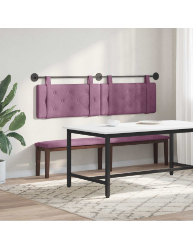 Testata appesa Montaggio a parete Viola 190 x 55 x 5 cm Velluto