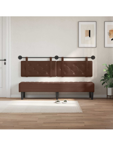 Testata appesa Marrone 190 x 55 x 5 cm Pelle Sintetica