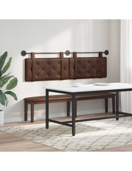 Testata appesa Marrone 190 x 55 x 5 cm Pelle Sintetica