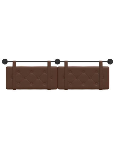 Testata appesa Marrone 190 x 55 x 5 cm Pelle Sintetica