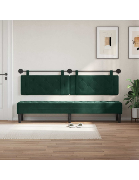 Testata appesa Verde Scuro 210 x 55 x 5 cm Velluto