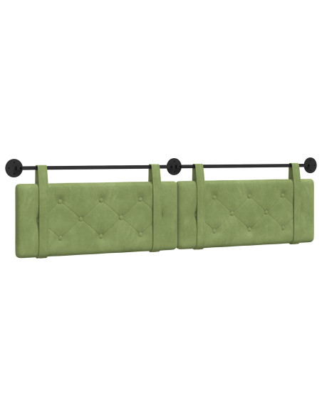 Testata appesa Verde chiaro 210 x 55 x 5 cm Velluto