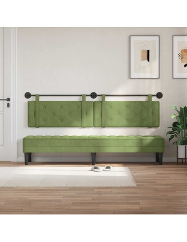 Testata appesa Verde chiaro 210 x 55 x 5 cm Velluto