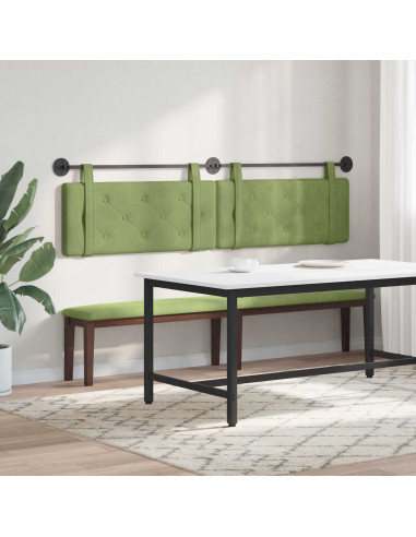 Testata appesa Verde chiaro 210 x 55 x 5 cm Velluto