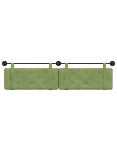 Testata appesa Verde chiaro 210 x 55 x 5 cm Velluto