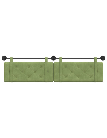Testata appesa Verde chiaro 210 x 55 x 5 cm Velluto