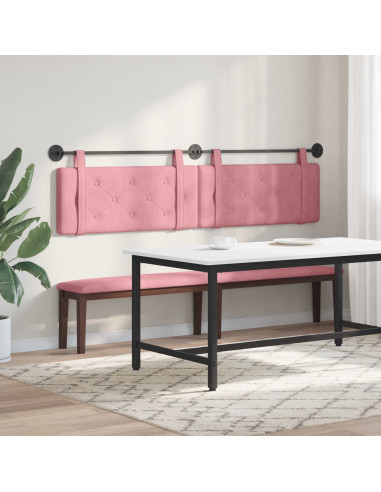 Testata appesa Montaggio a parete Rosa 210 x 55 x 5 cm Velluto