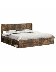 Struttura del letto con stoccaggio e testata 3 pcs 2