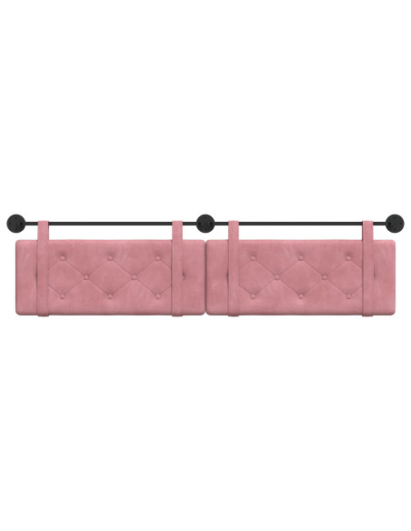 Testata appesa Montaggio a parete Rosa 210 x 55 x 5 cm Velluto