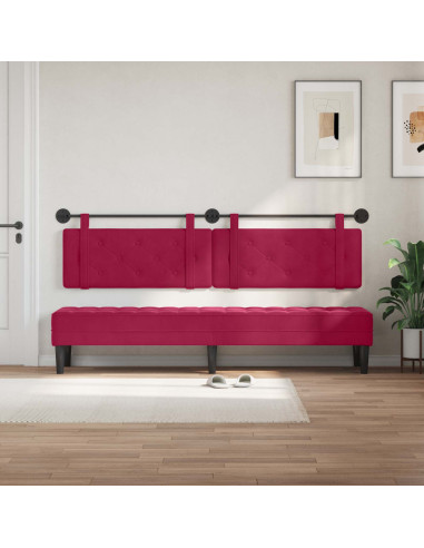 Testata appesa Rosso Vino 210 x 55 x 5 cm Velluto