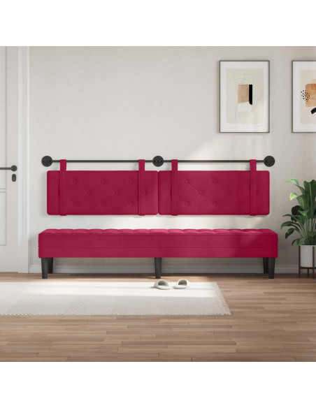Testata appesa Rosso Vino 210 x 55 x 5 cm Velluto