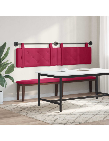 Testata appesa Rosso Vino 210 x 55 x 5 cm Velluto